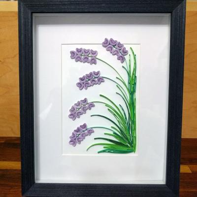 Lavender Flowers Quilled Art 